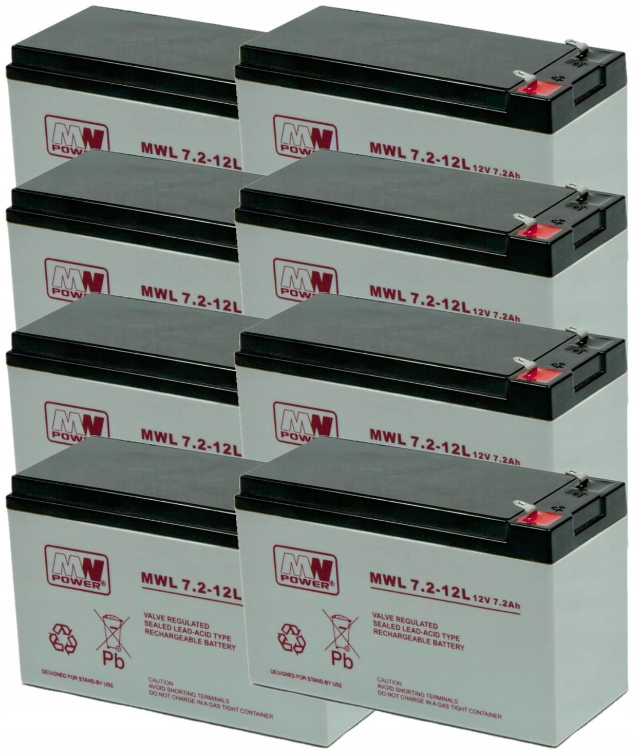 APCRBC12 RBC 12 ZESTAW AKUMULATORÓW PAKIET BATERII UPS APC 8x MWL 7.2-12L