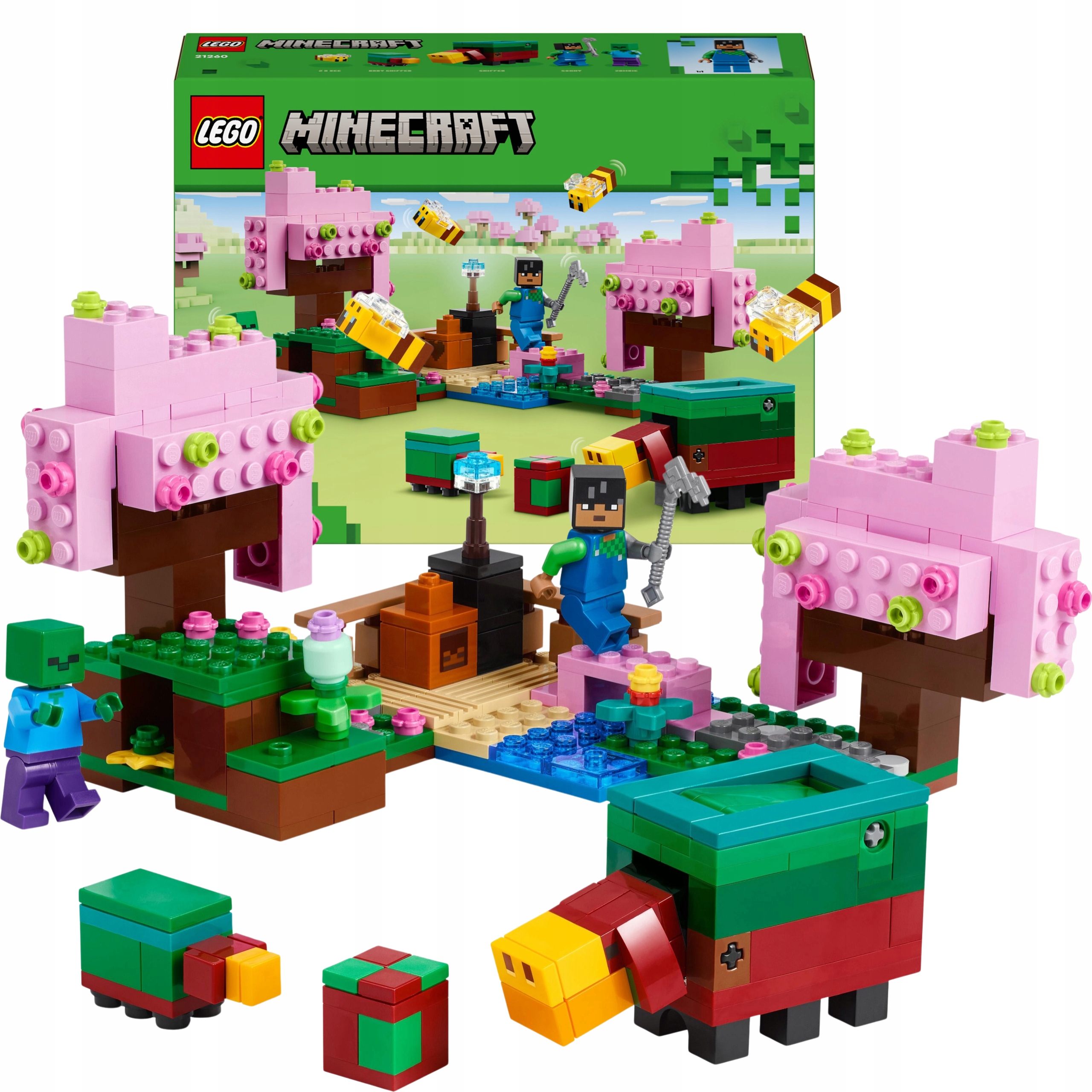 Lego Minecraft Zestaw Klocków Wiśniowy Ogród Duze Edukacyjne XL