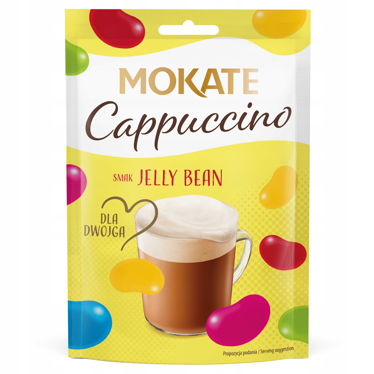 Levně 13X Kávový nápoj Káva Cappuccino Ovocné fazole Jelly Bean Mokate 40 g