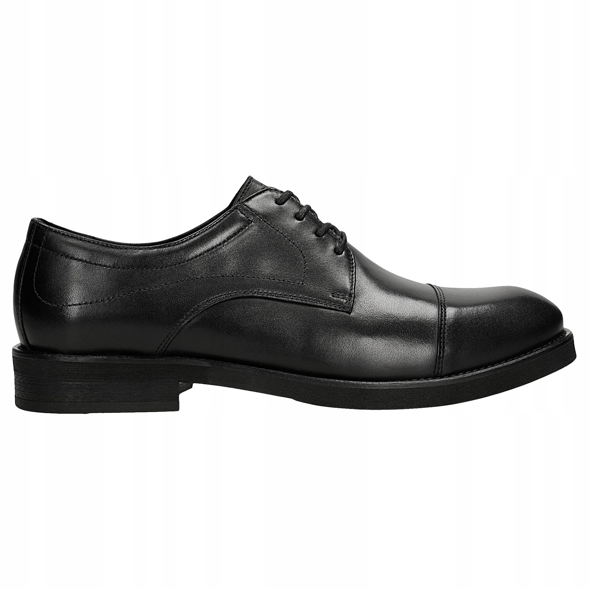 Černé elegantní pánské polobotky z lícové kůže, velikost vel.