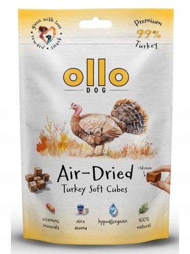 5x Ollo Sušené kostky z krůtího masa 80g