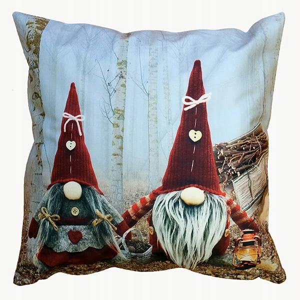 

Poszewka Świąteczna 40*40 Len Haft Skrzat