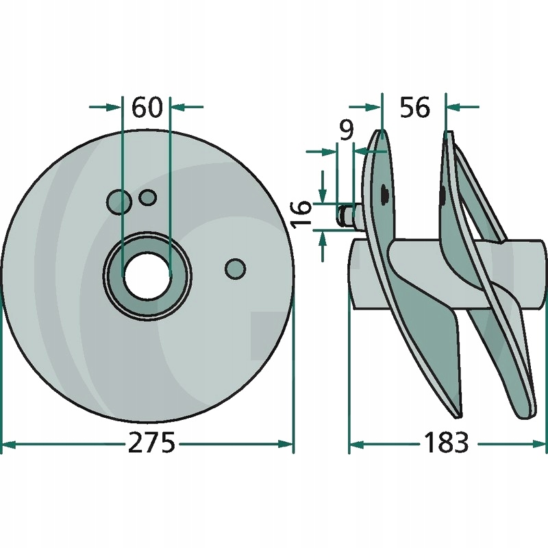 KGR647101042F1 - Кулачковый диск Fella 101042 497293