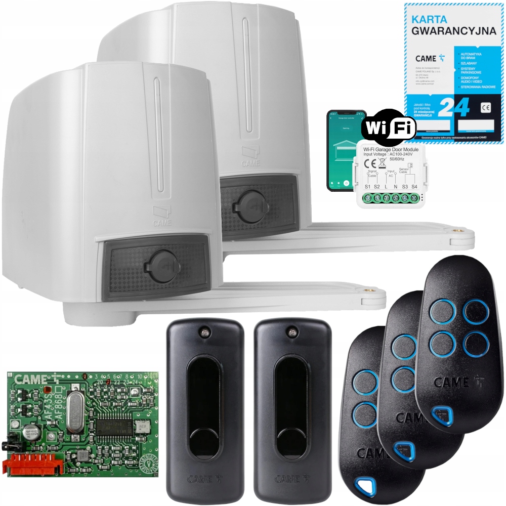 Came Fast FA70230 Cb Zestaw do bramy 4,6 m szeroki słupek 3 piloty Top WiFi