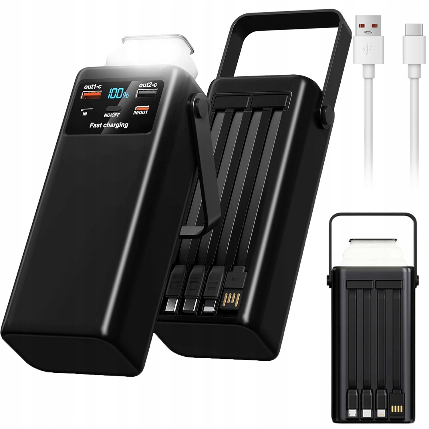 Powerbanka 60000MAH Usb Usb-c Pro Mobilní Telefony Konzole Qc Pd 45W