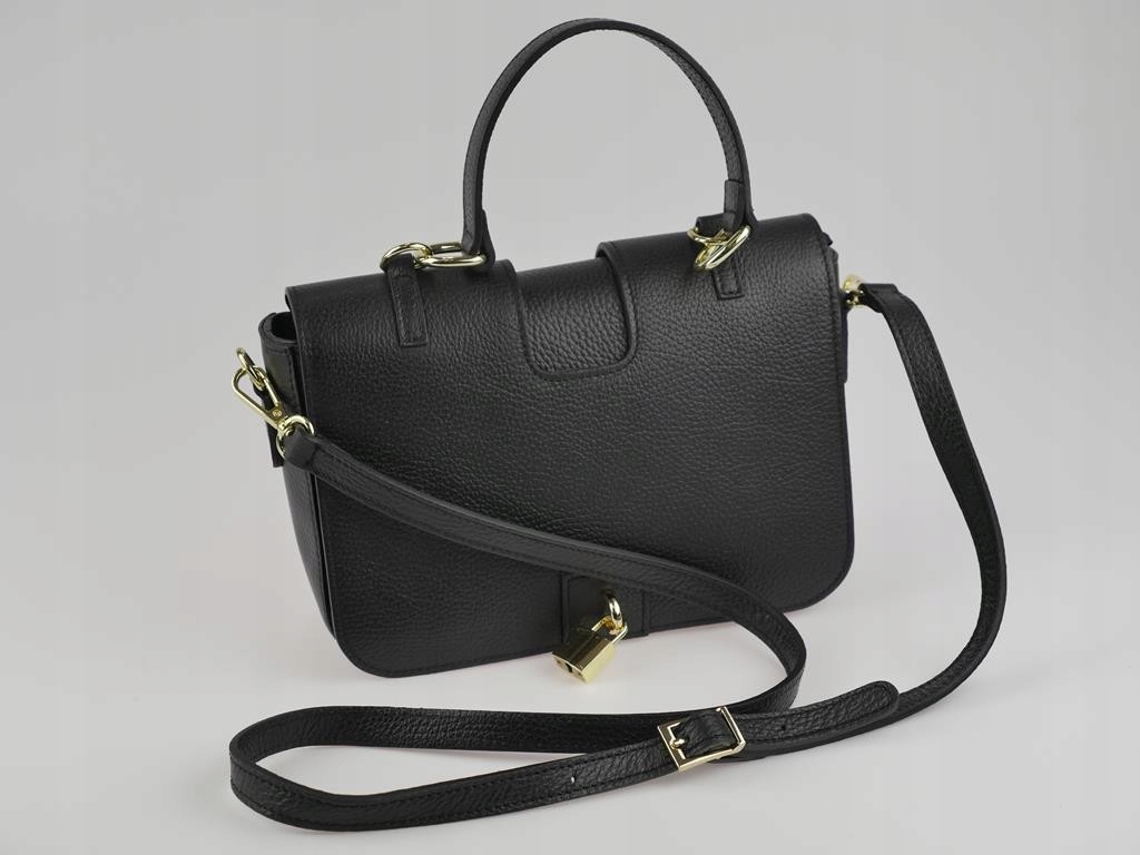 VERA PELLE ITALY Torebka kuferek listonoszka skóra Marka Vera Pelle