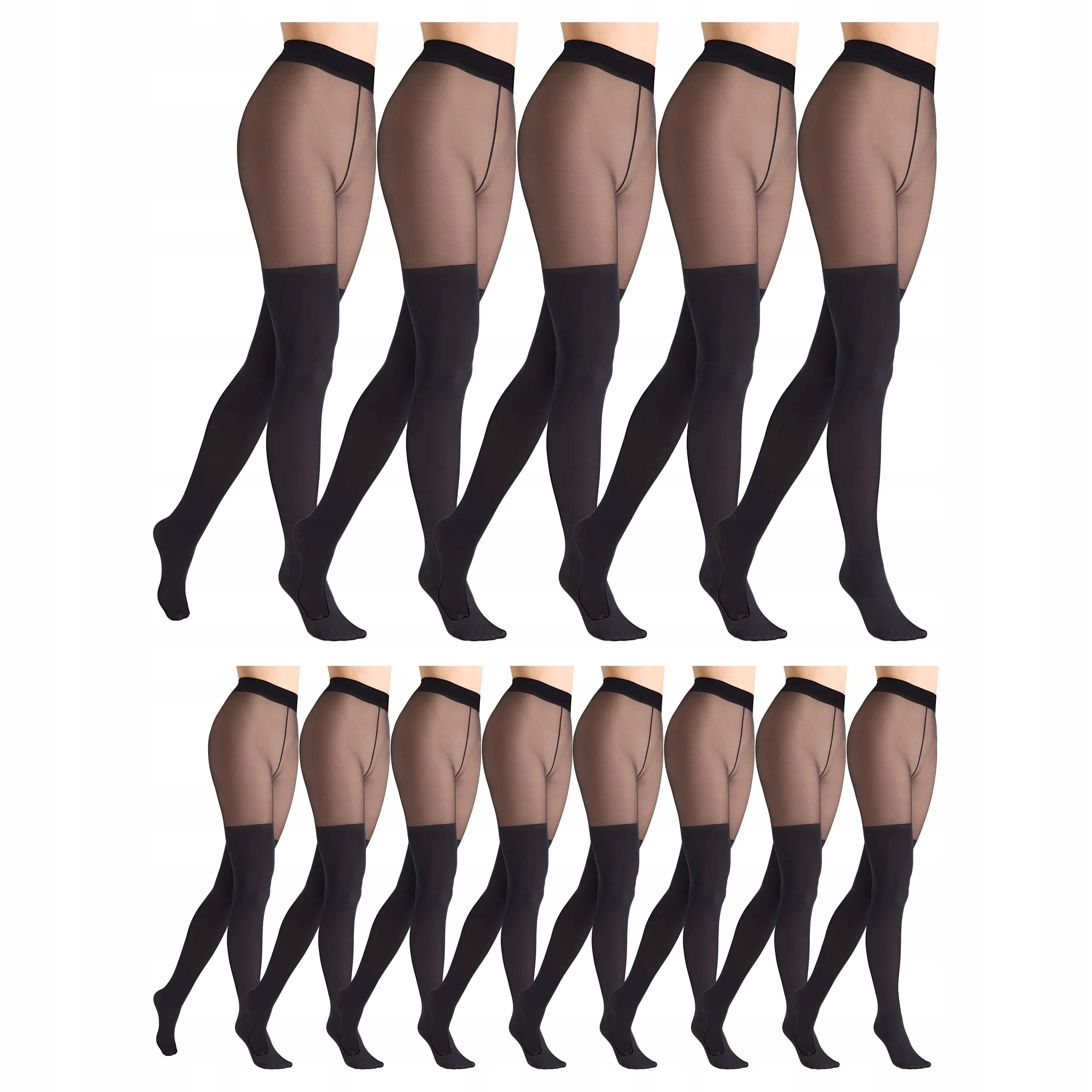13 x Punčocháče napodobující podkolenky Zazu Classic 60 den Marilyn Nero 1/2