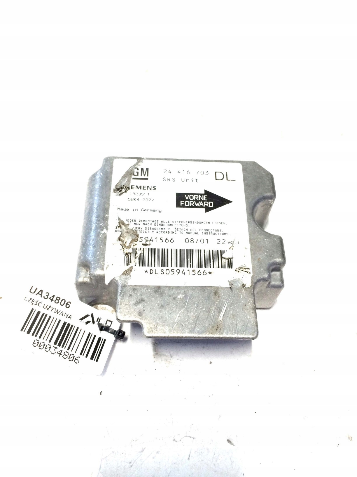 modulo SENSOR airbag GM OPEL ASTRA G 24 416 703 5WK4 2977