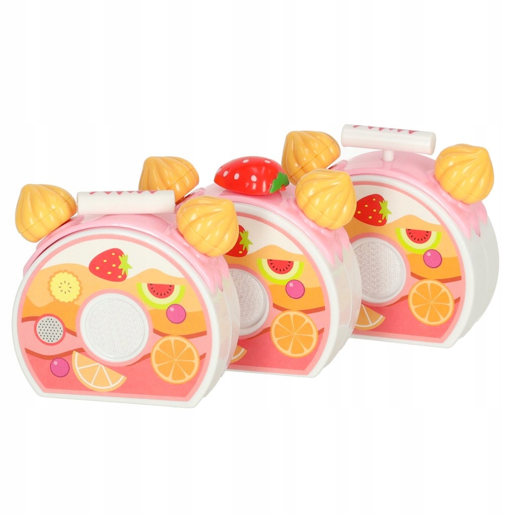 TORT URODZINOWY DO KROJENIA KUCHNIA 75 ELEMENTÓW RÓŻ Materiał plastik