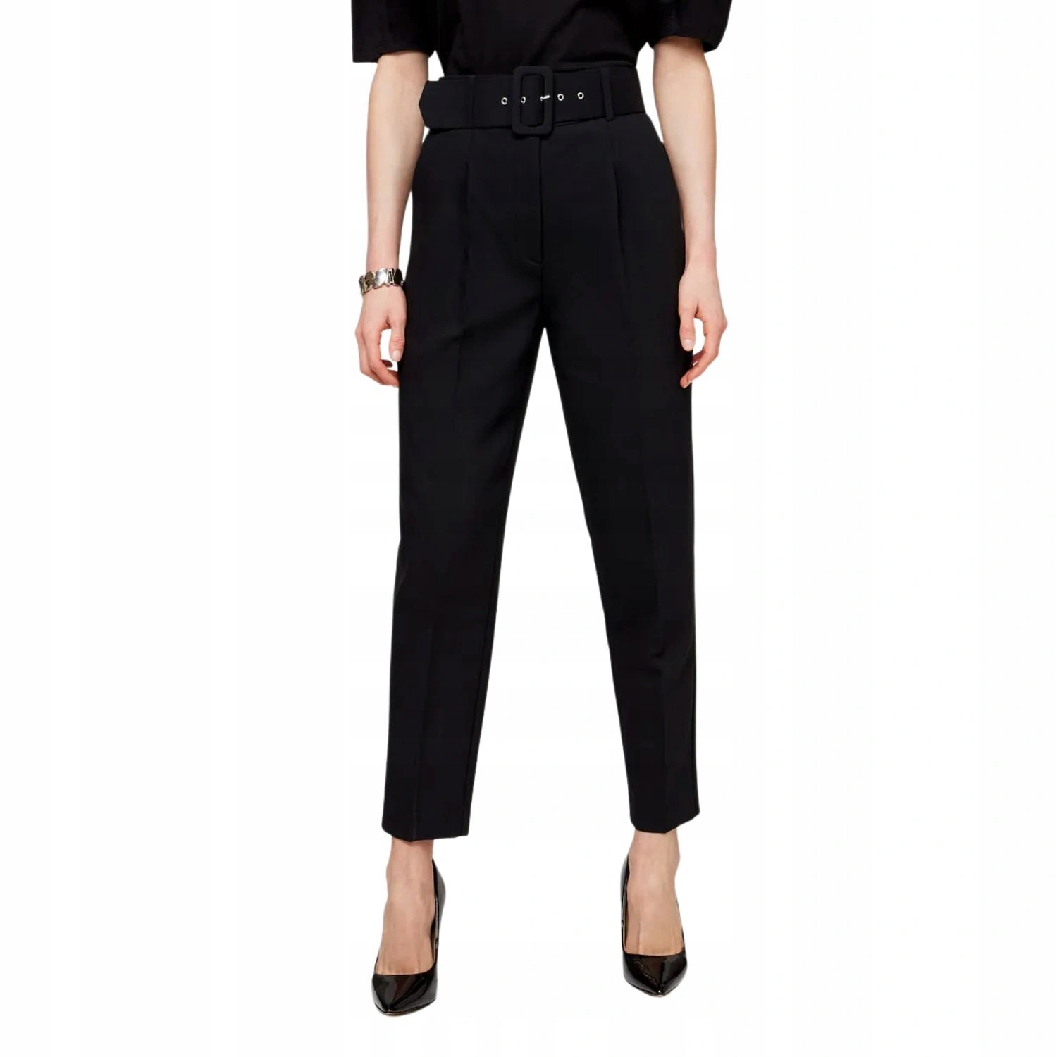 Dámské kalhoty Naf Naf s vysokým pasem, elegantní černé vel. EU36