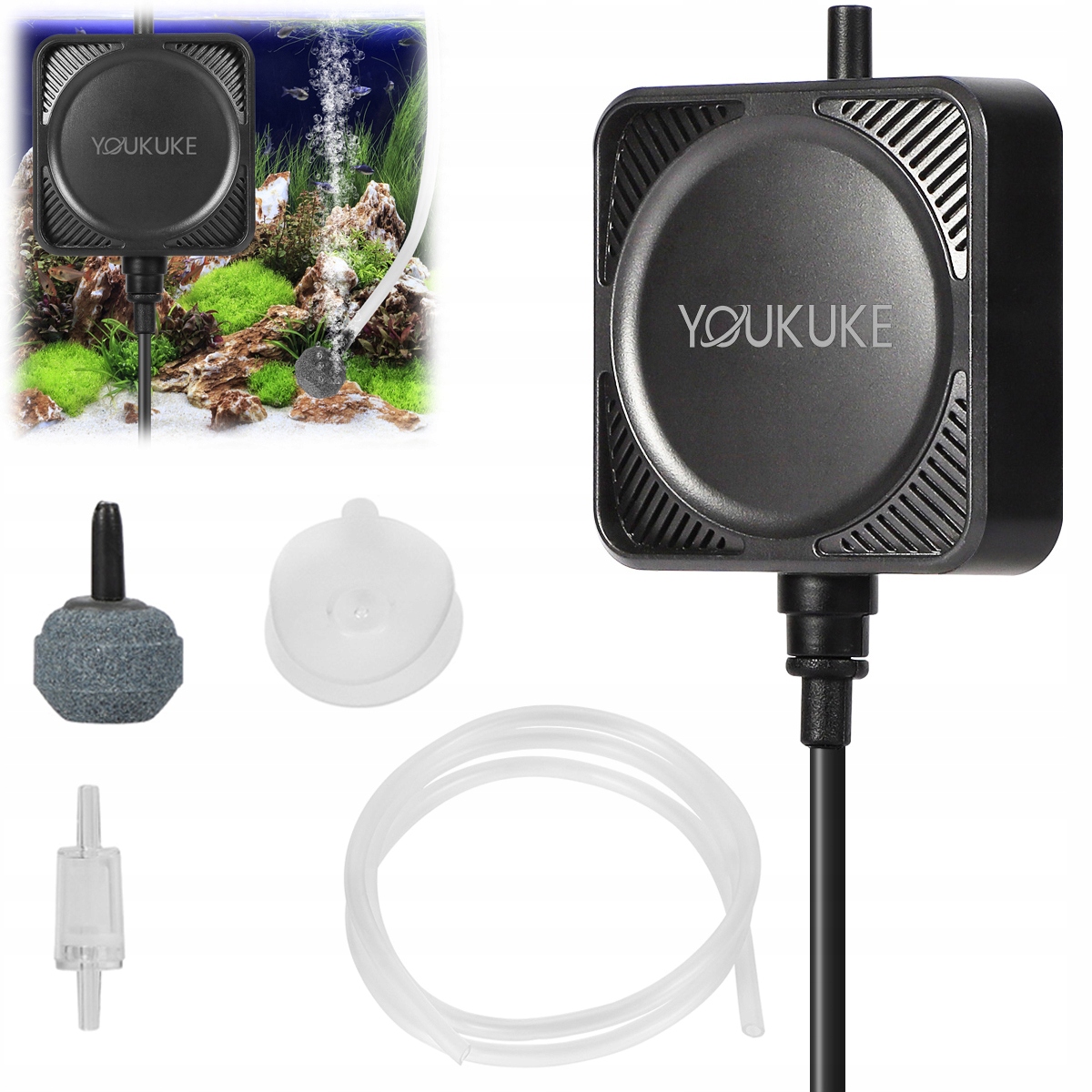 Vzduchová Pumpa Do Akvária s zpětným ventilem průtoku vody 270 l/h