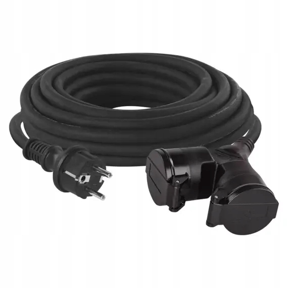 Emos kabel 230V prodlužovací 20m/2Z guma 3*1,5mm IP44 P0603