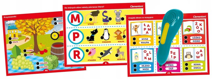 CLEMENTONI Mówiące pióro 500pytań Litery50780 Płeć chłopcy dziewczynki