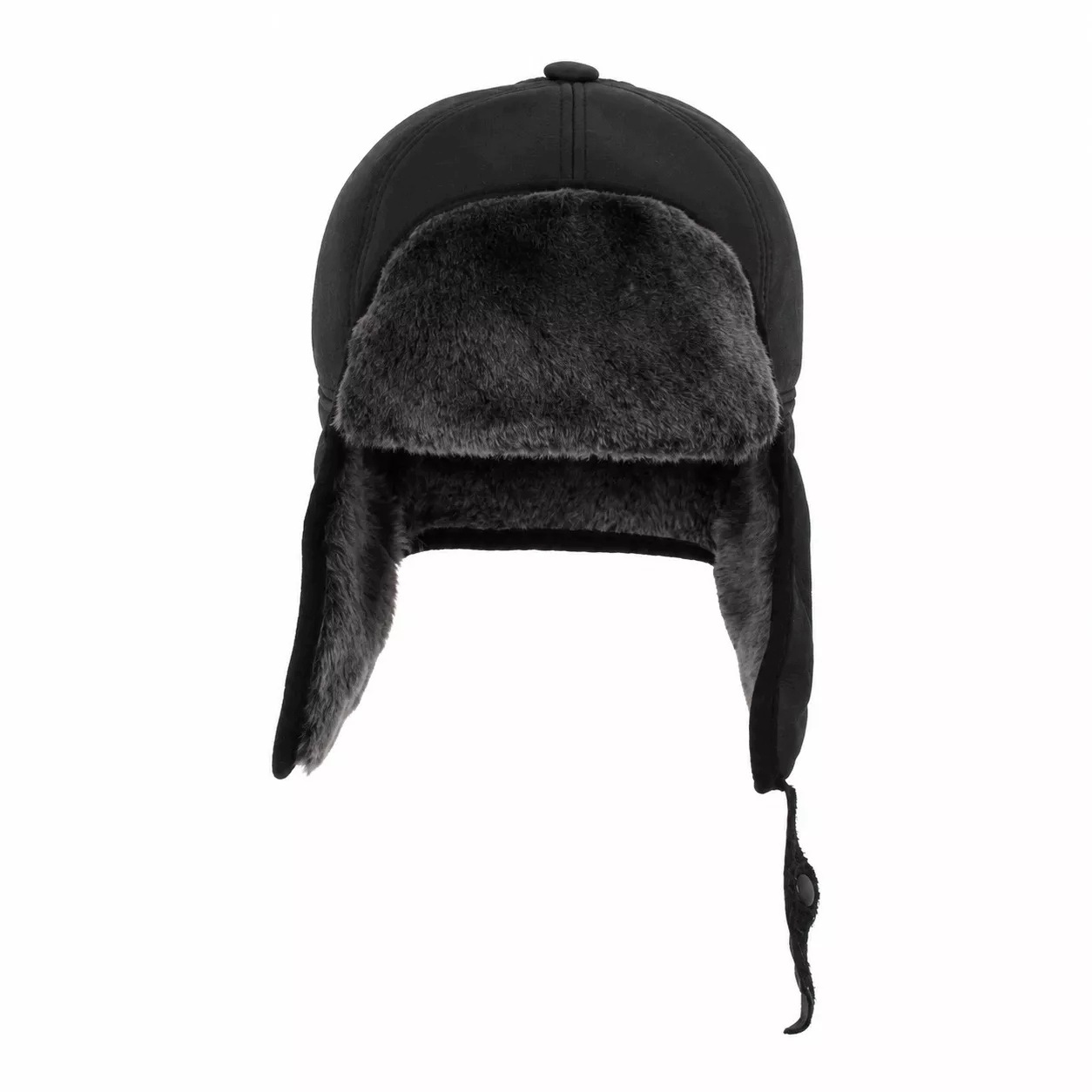 Čepice Zimní kožená šála Černá Kožíšek Pilotka Unisex W442D M