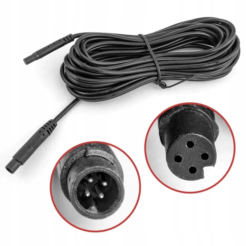 Złącze przedłużacz 4pin do monitora kamery cofania 6m