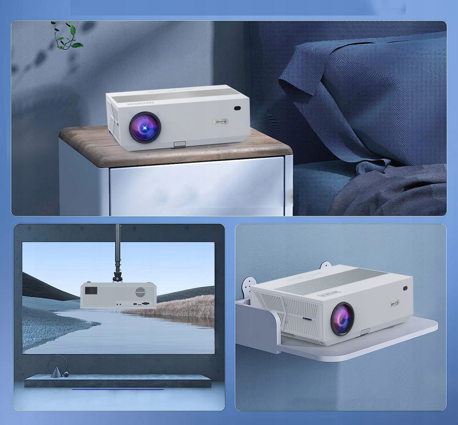 Projektor Zenwire E600H Full HD 4K 13500lm WiFi Kod producenta Projektor Full HD 4K WiFi SMART TV BLUETOOTH