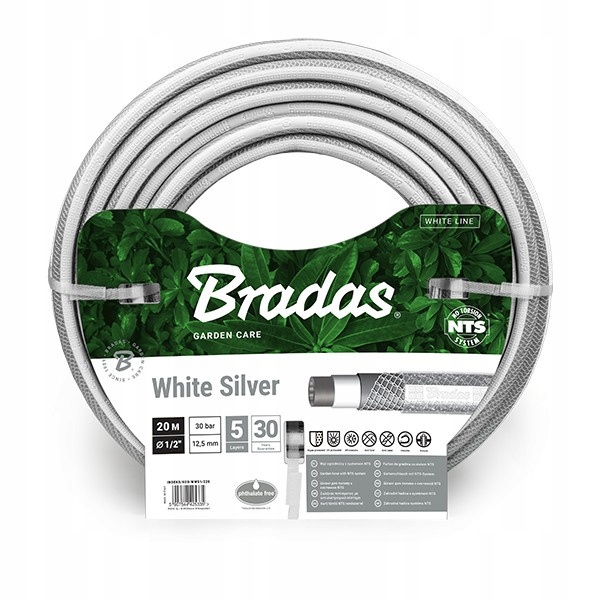 Záhradná Hadica 1/2 Palca 20 M Nts White Silver Vystužená, Odolná
