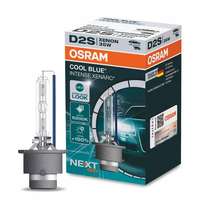 

Żarnik D2S Osram Xenarc Cool Blue Intense Next Gen