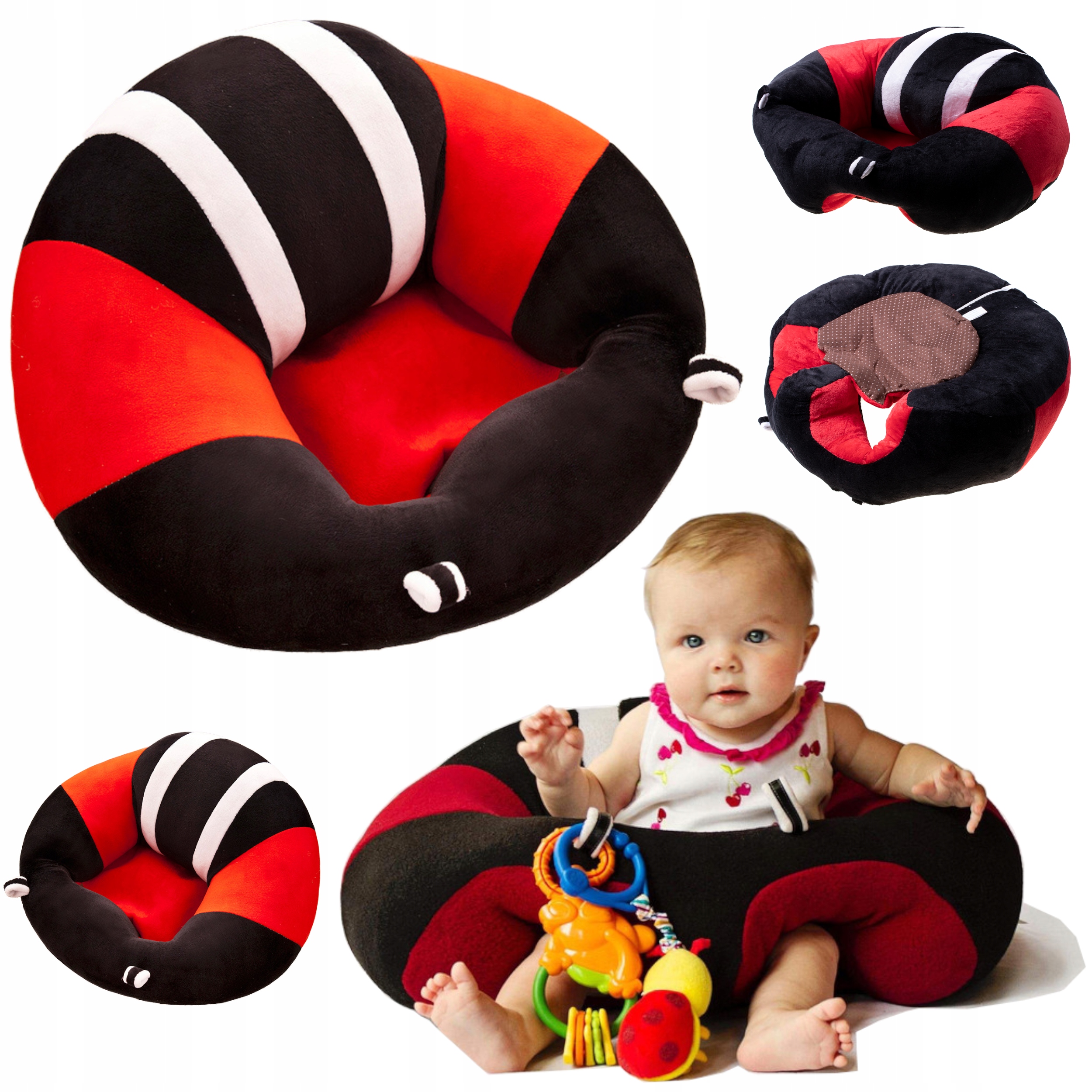 Pufa dla dzieci siedzisko bawełniane pluszowe