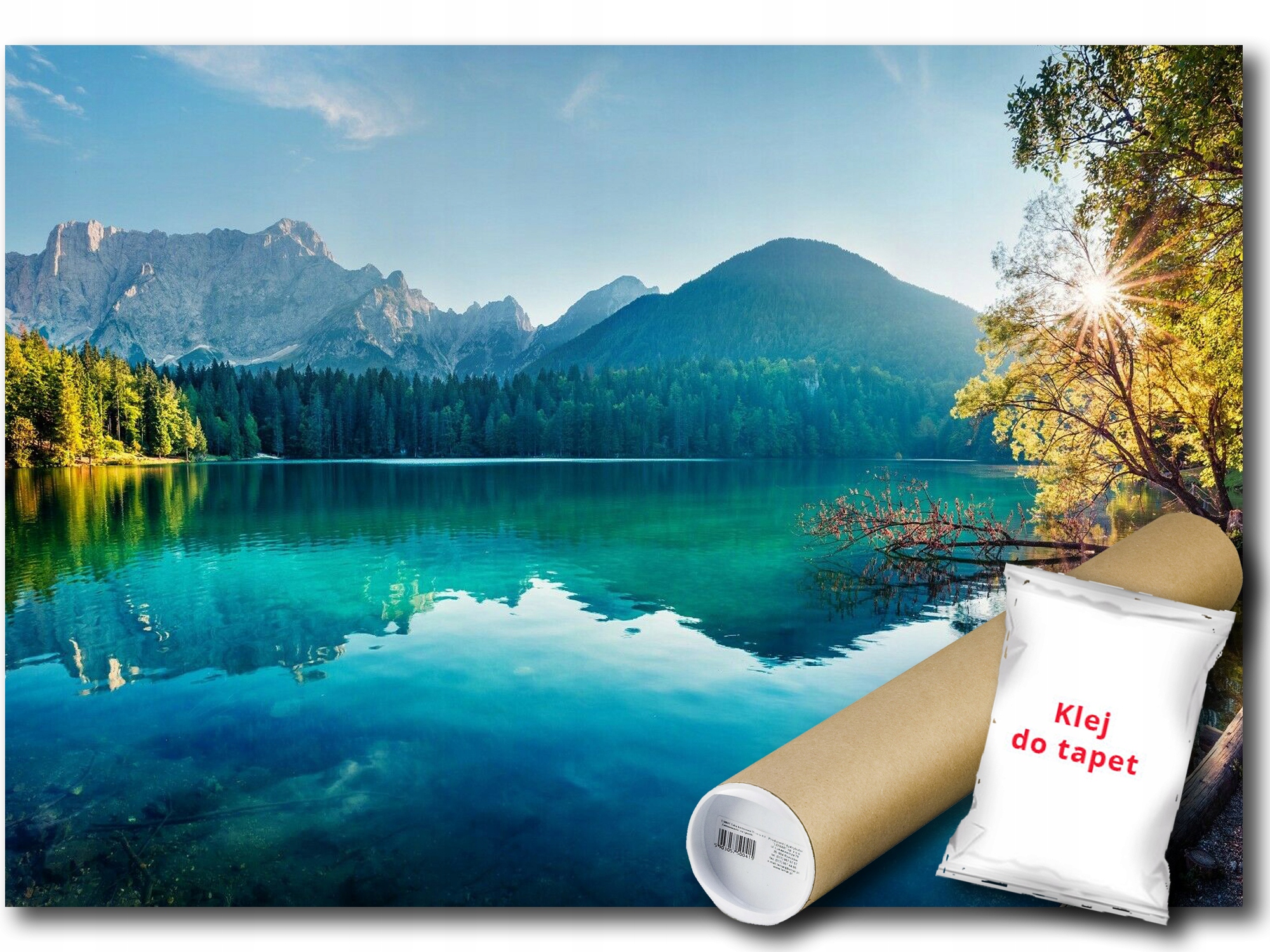 Fototapeta Flizelina Krajina Hory Voda Les Slunce 350x250 lepidlo bonus