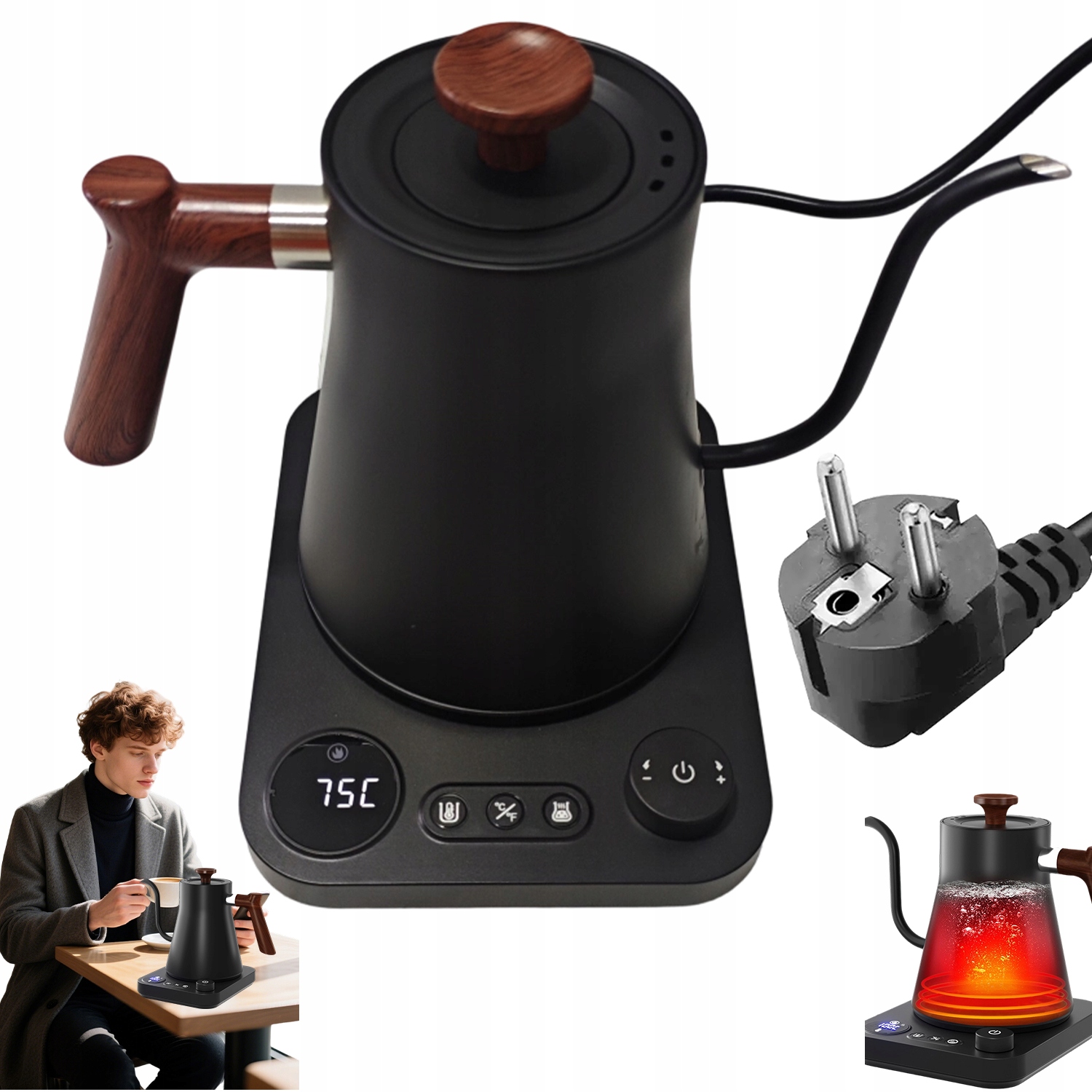 Konvice pro přípravu čaje s přesnou kontrolou teploty