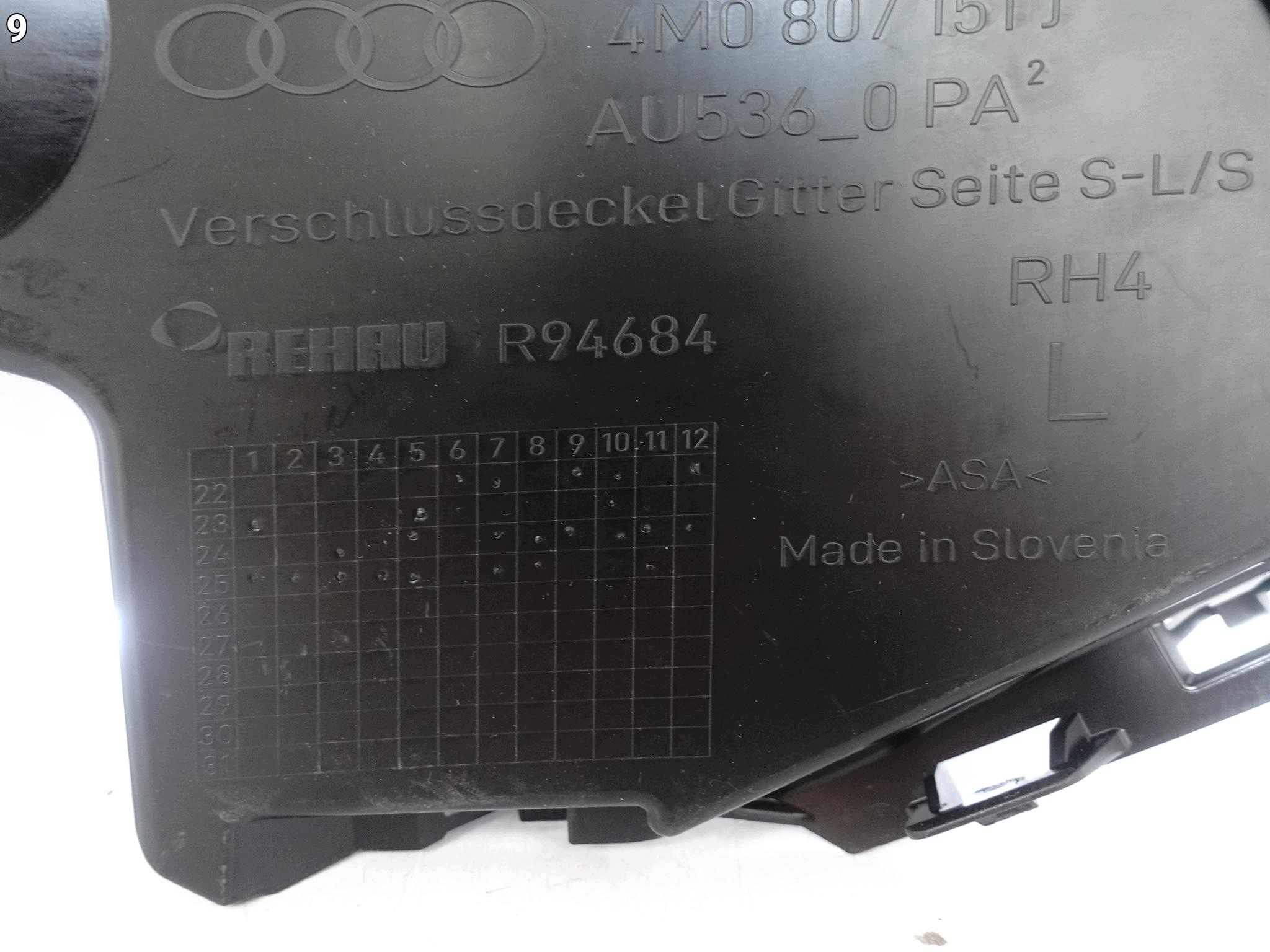 AUDI Q7 S-LINE SQ7 4M0 LIFT 24- grille spoiler grid W bumper front left