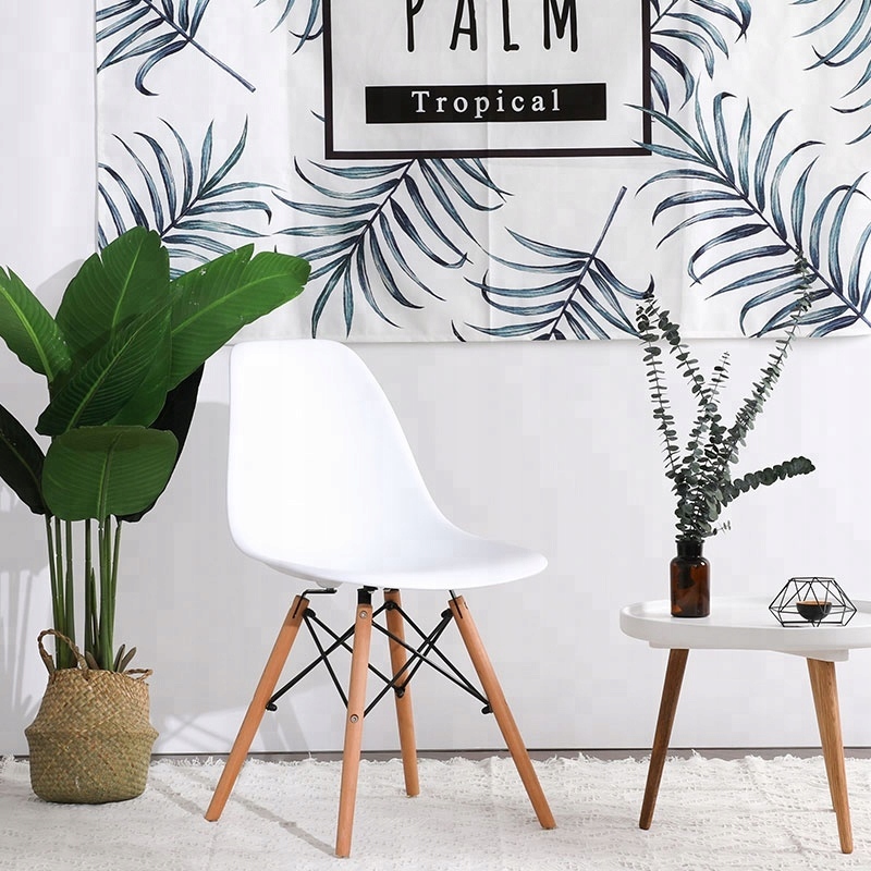 Krzesło DSW Plastikowe Salon Jadalnia Biuro SZAREj Głębokość mebla 43 cm