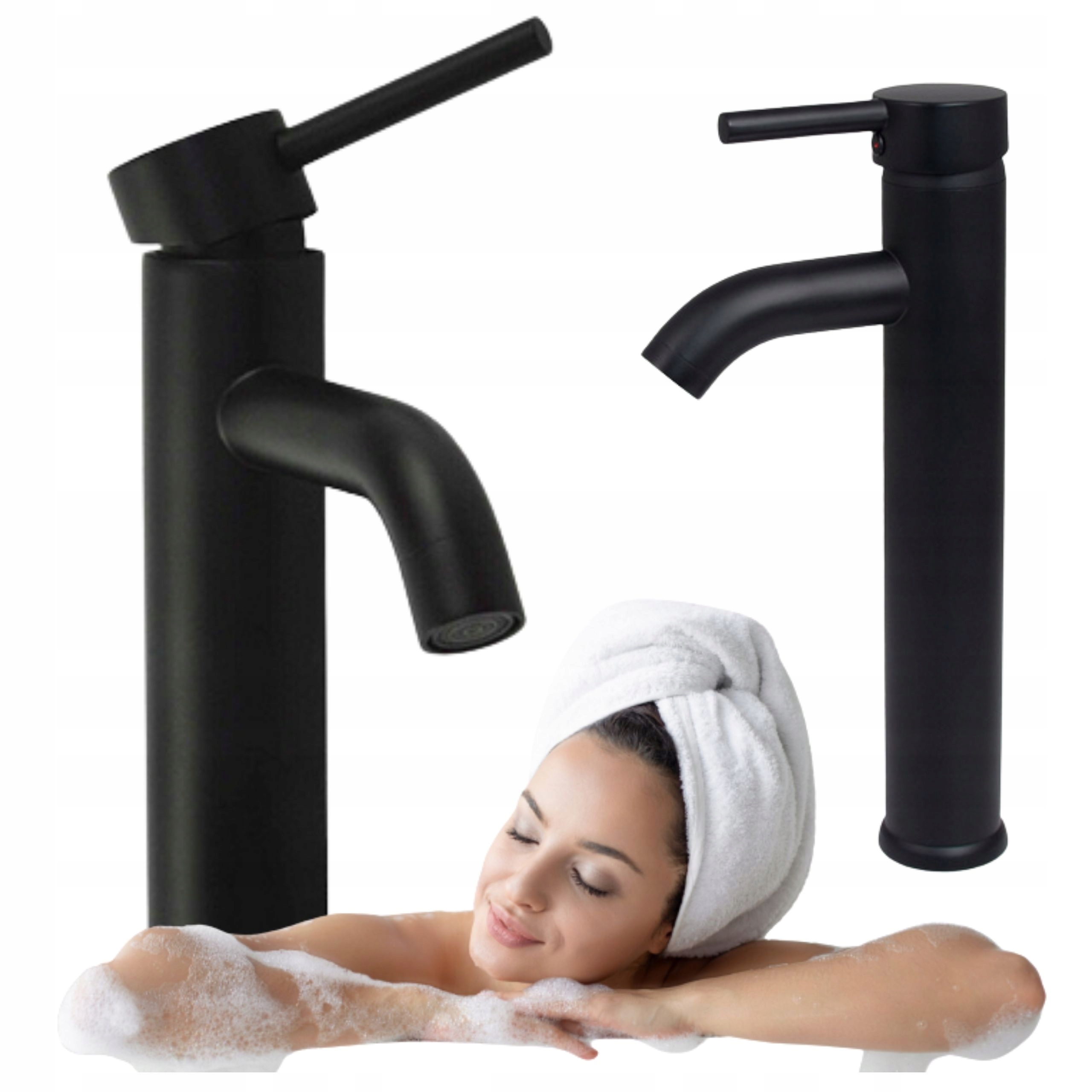 Stojánková Umyvadlová Baterie Sentini Černá S Vysokým Perlátorem