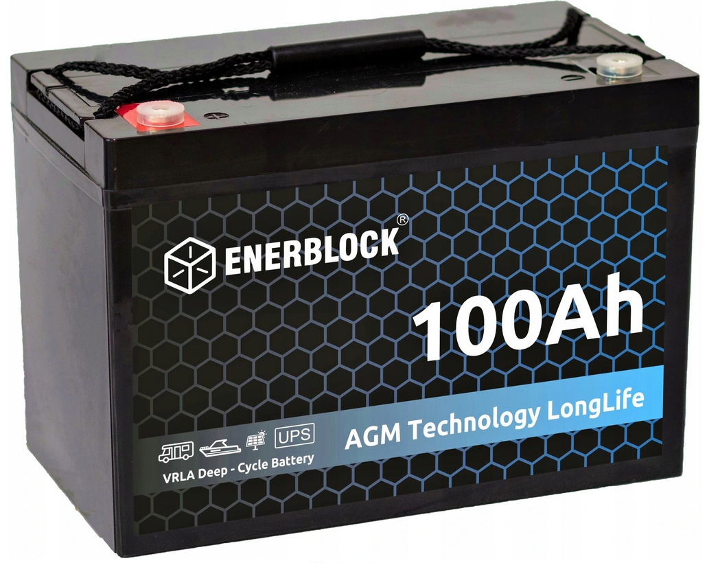 

Akumulator Agm 12V 100AH Enerblock Deep-cycle