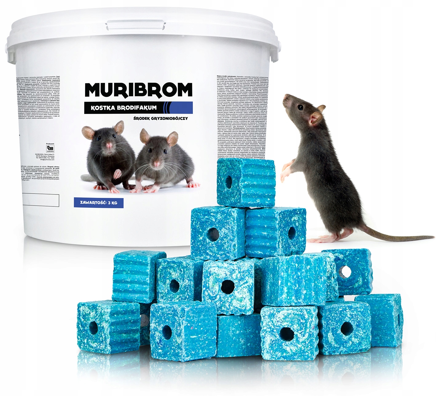 3KG Ultra Mocna Trutka Na Myszy Trucizna Na Szczury Muribrom Kostka Woskowa