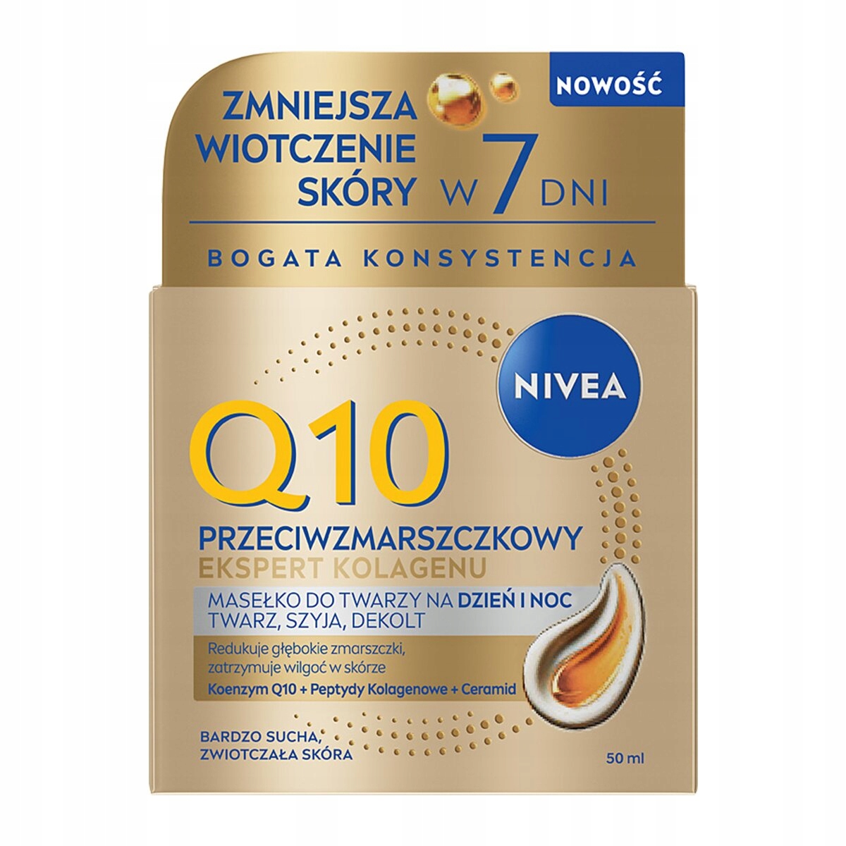 Pleťové máslo Nivea Q10 Expert Kolagenu proti vráskám 50 ml