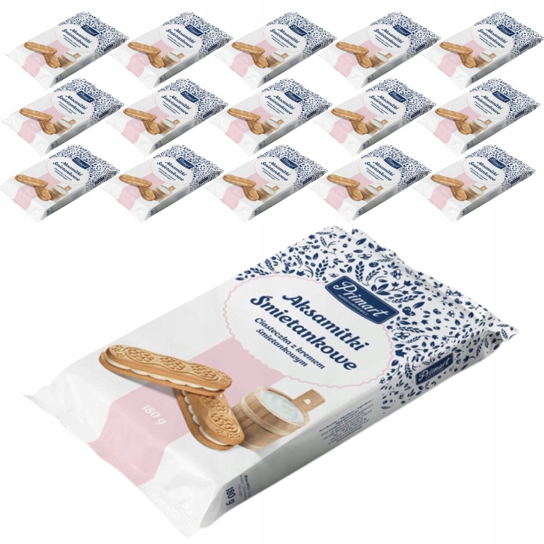 Primart sušenky Sametové smetanové 180 g x 15 kusů