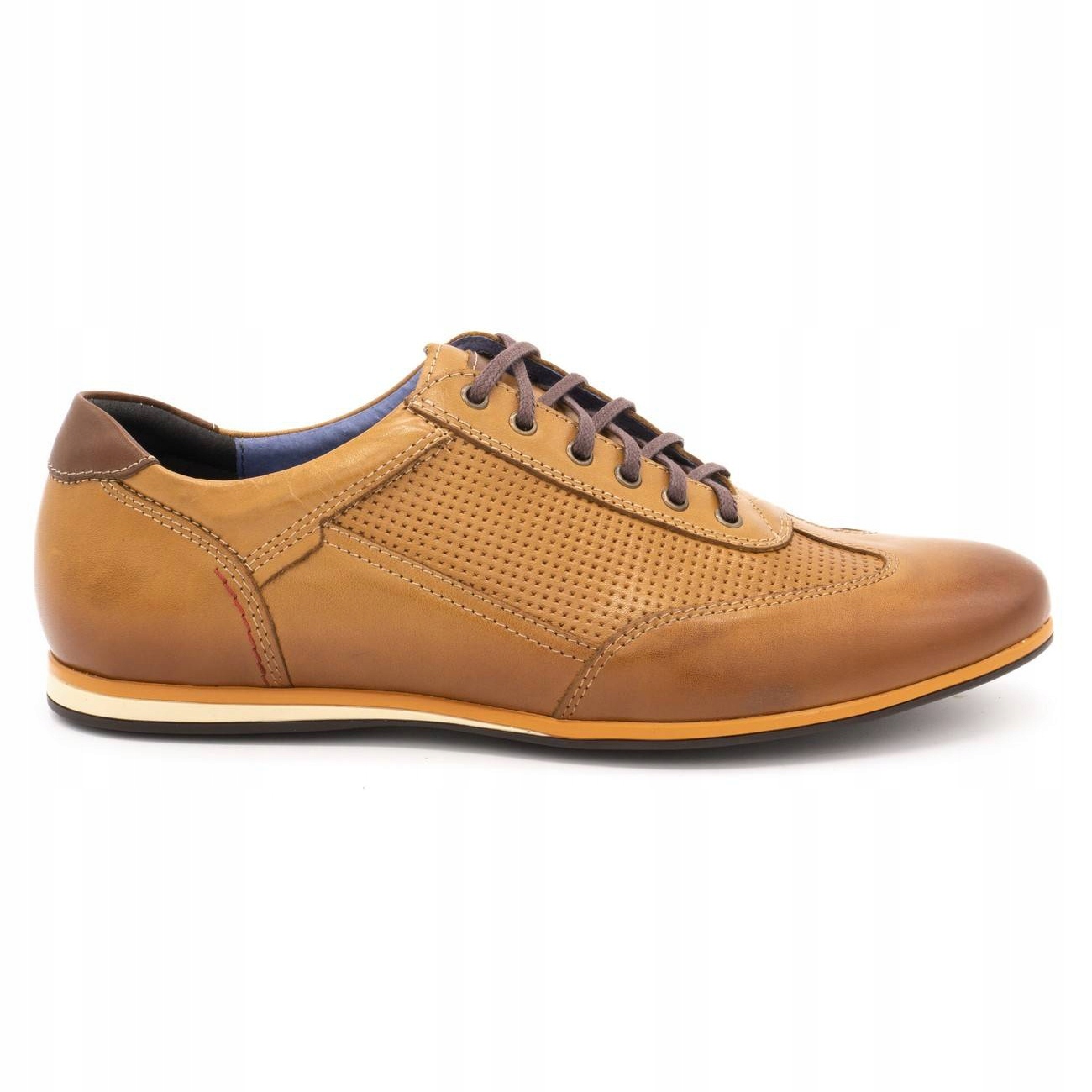 

Pomarańczowe Skóra naturalna Buty Kampol r.45