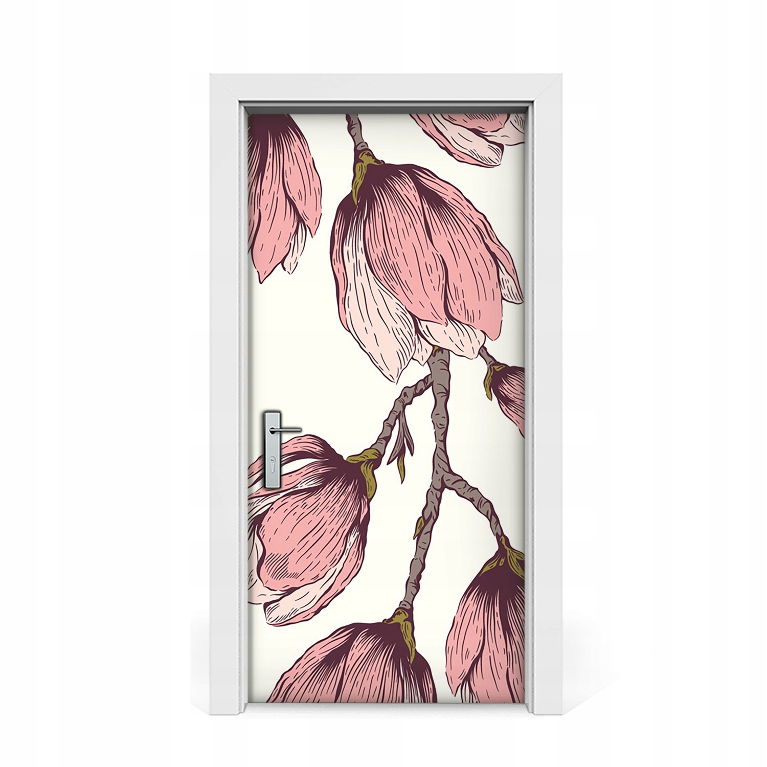 

Okleina na Drzwi naklejka Kwitnące pnącze kwiatowe