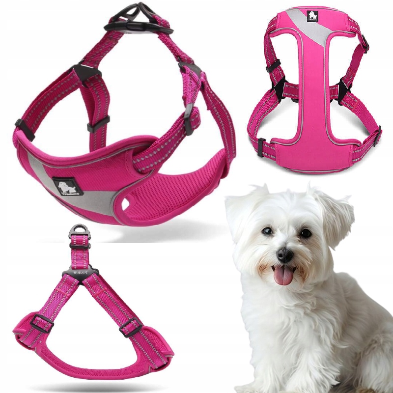 Levně Postroje Pro Psa Step-in Lehké Reflexní Truellove Daily Plus Růžové S