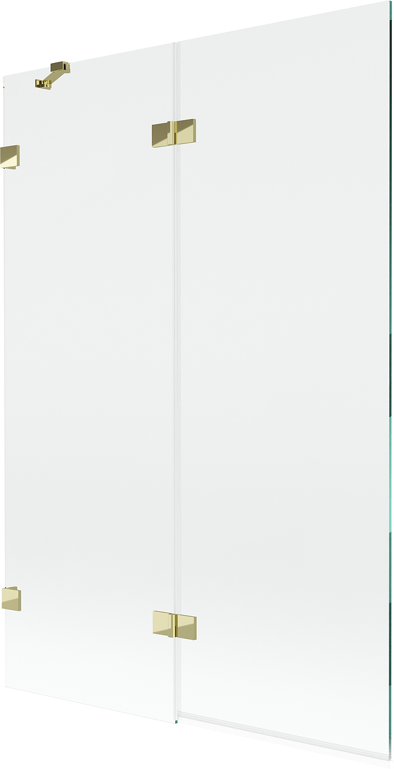 Mexen Lunar vanová zástěna 2-křídlová levá 120 x 150 cm, transparentní, zla