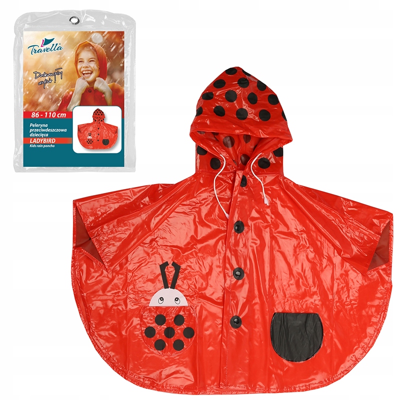 

Ravi Peleryna Przeciwdeszczowa Dziecięca Biedronka