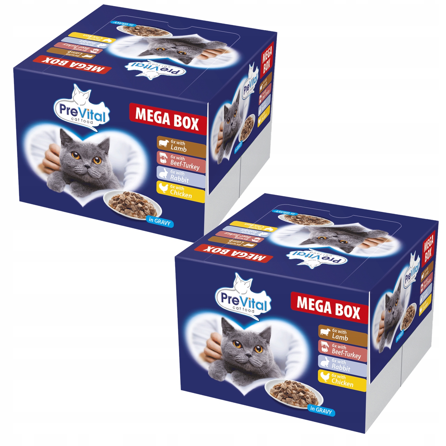 Prevital Kompletní krmivo pro kočky Sáčky pro kočky Mix omáček 100 g x 24 x2