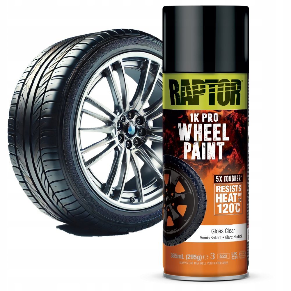 Raptor Ochronny Lakier Do Felg Bezbarwny Połysk Odporny Na Pył Hamulcowy