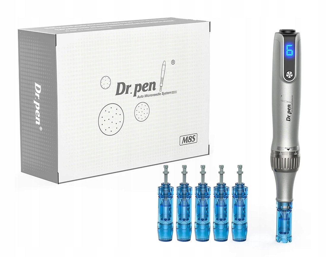 Dermapen Bezdrátový M8S Dr.pen Sada Pro Mezoterapii 7 Cartridge