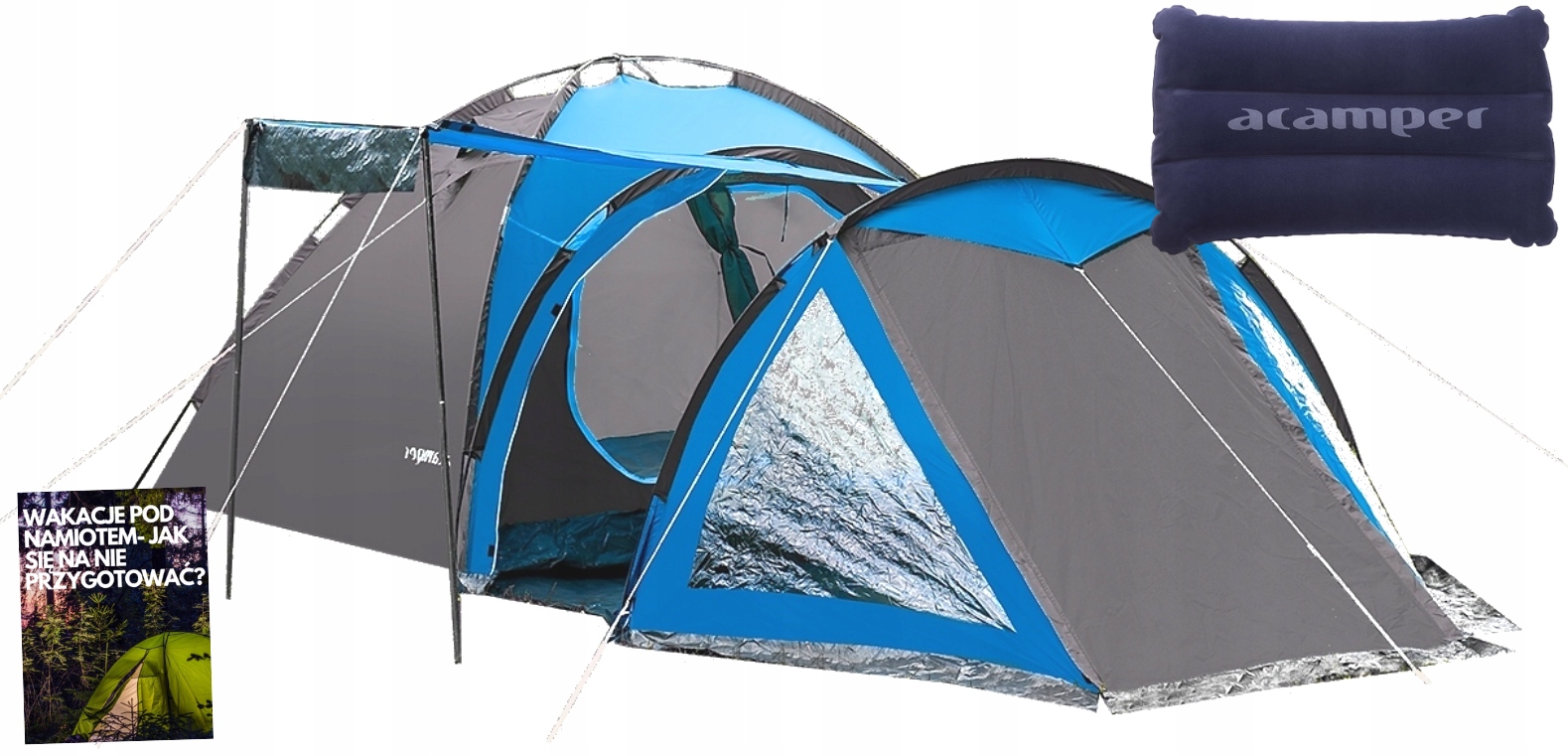 ŚWIETNY NAMIOT ACAMPER 4-OSOBOWY PRZESTRONNY BONUS