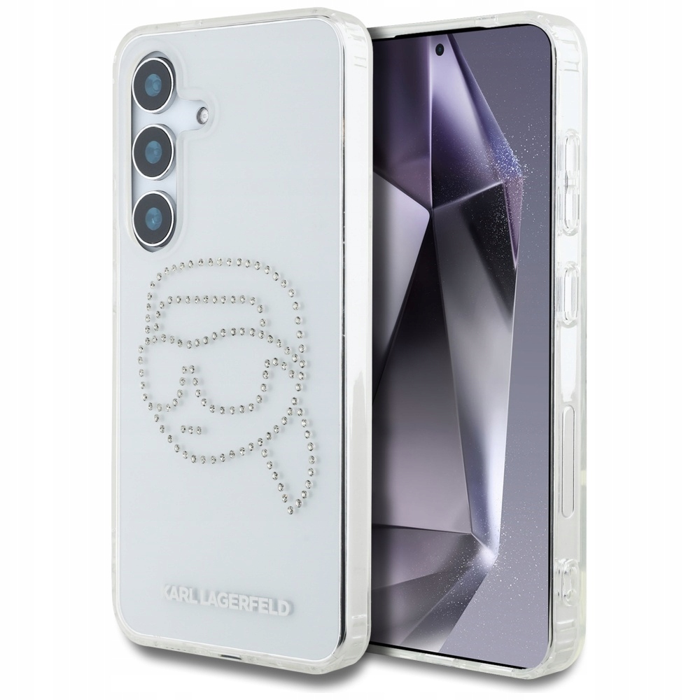 Pouzdro Karl Lagerfeld Rhinestones Karl Head Logo pro Samsung Galaxy S25