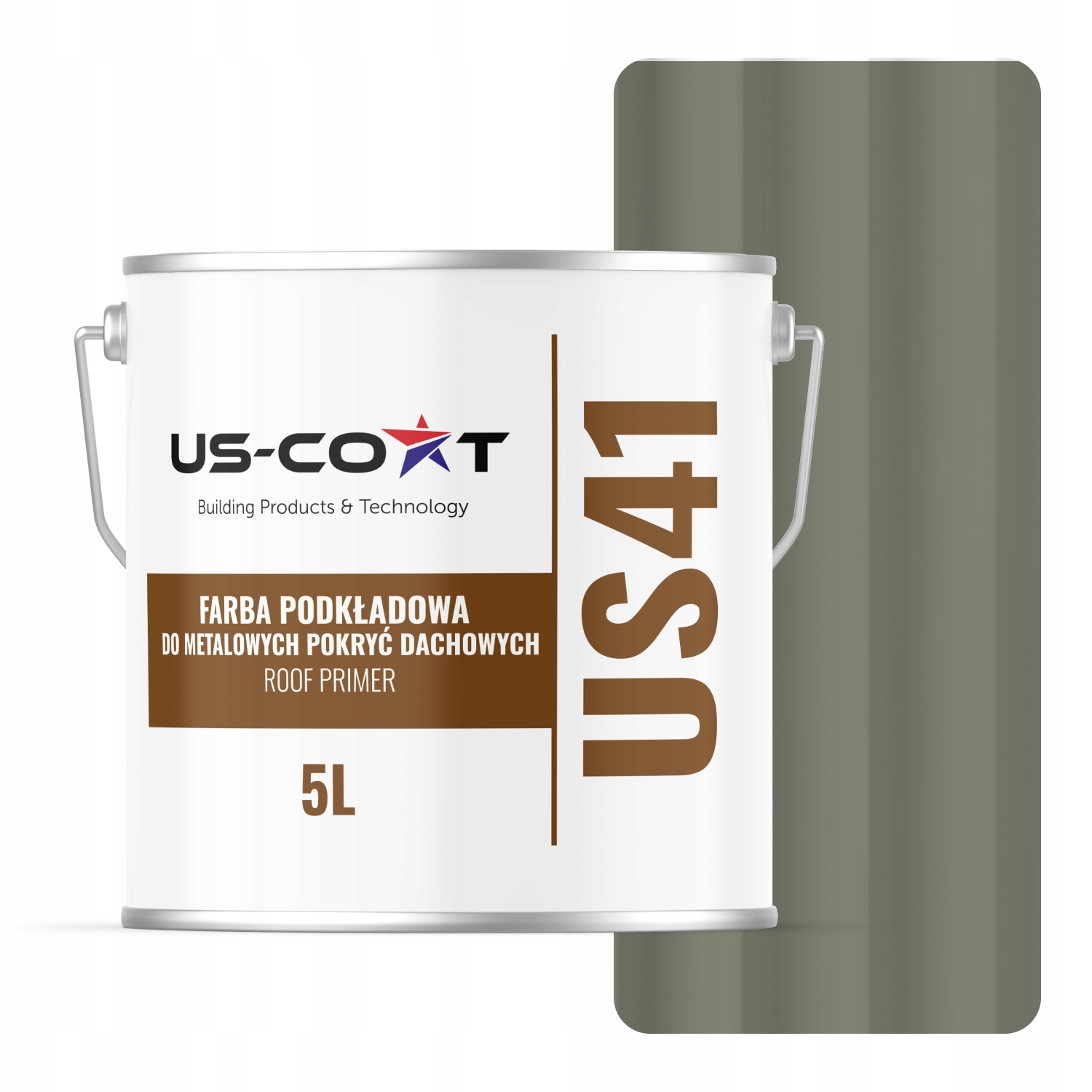 Základná Farba Na Strechu, Pozinkovaný Plech, Oceľ, Cementová Šedá RAL7033 5L Matná