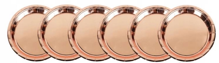 

Talerze Talerzyki papierowe rose gold 6szt 18 cm
