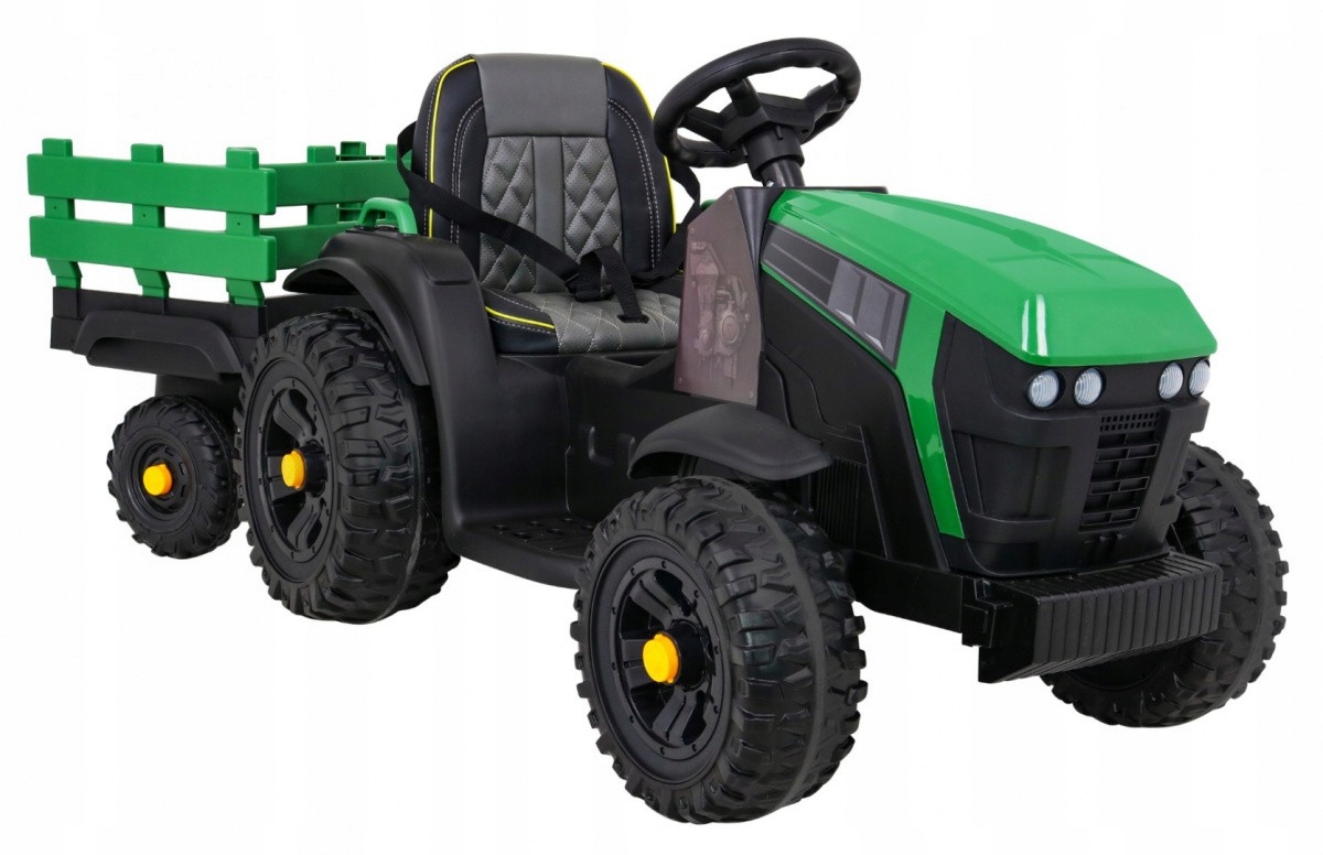 duży Traktor Dla Dzieci Titanium na akumulator przyczepa łopatka Pilot