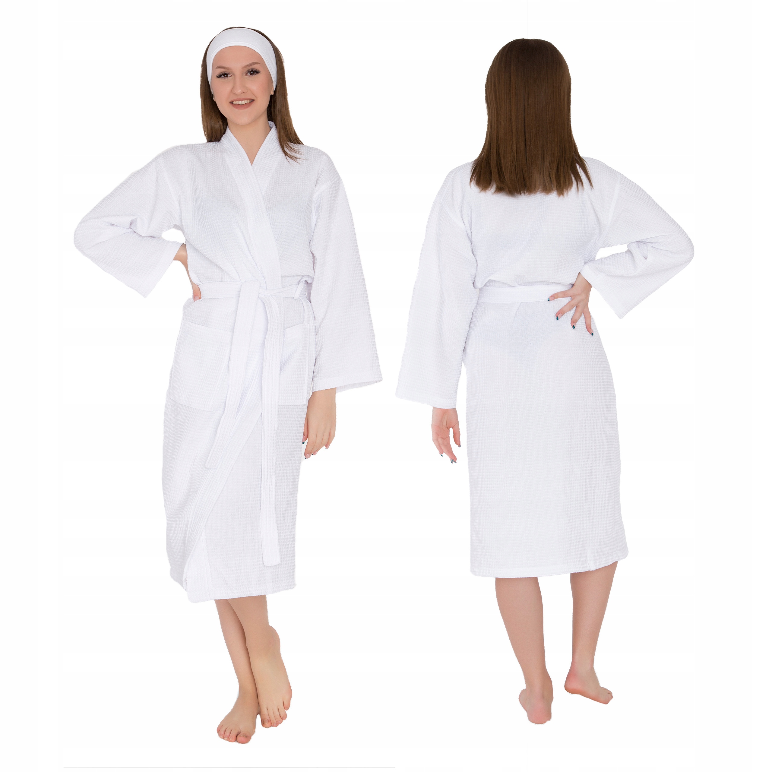 

Szlafrok Gofrowany Waffle Kimono rozmiar L