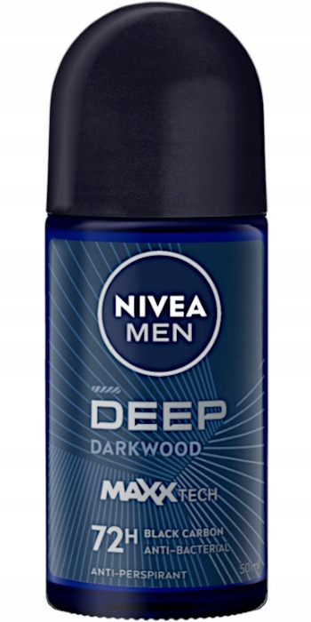 Nivea Roll On Men Deep Black Carbon Dark Wood 50ML