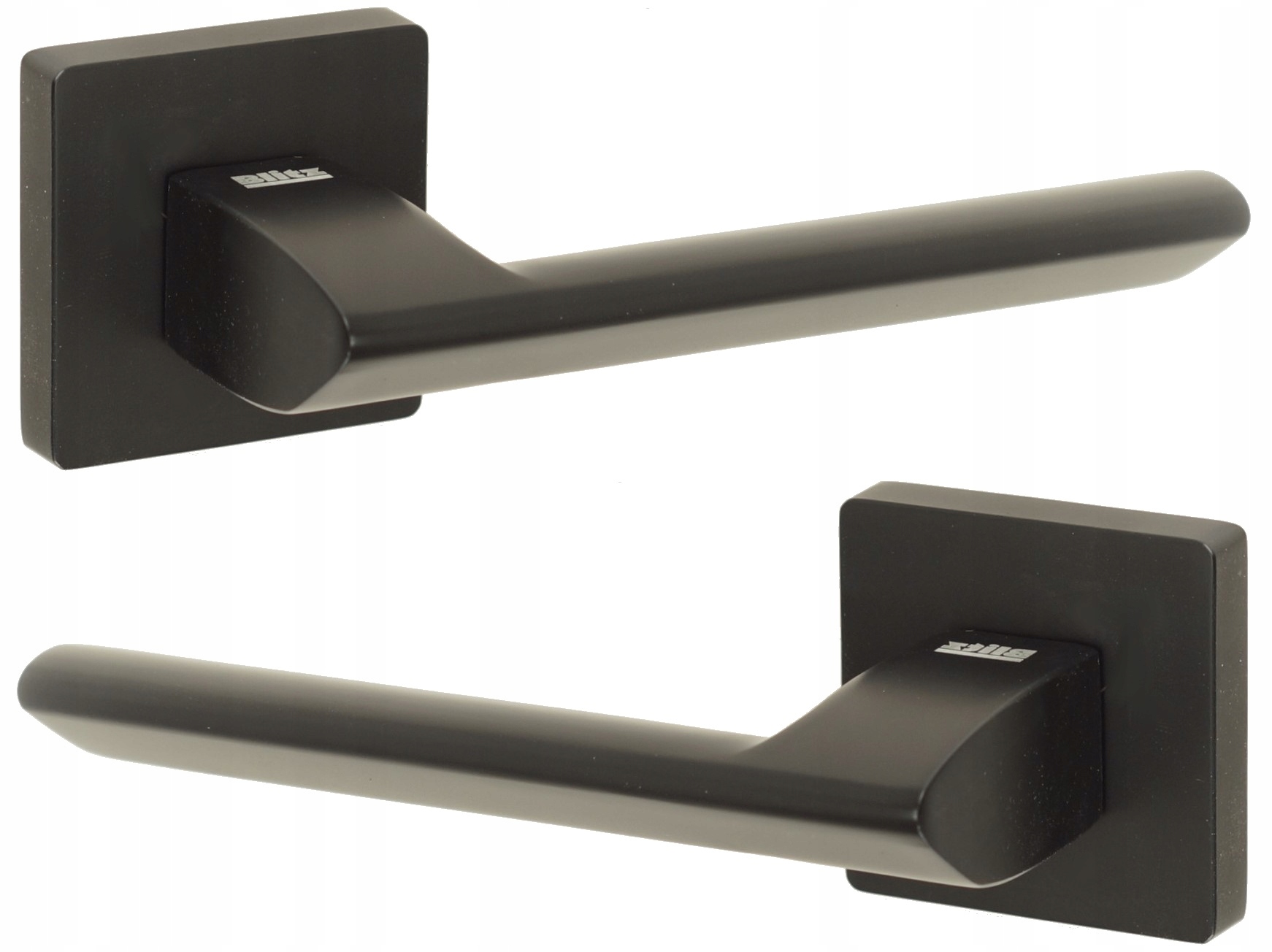 Dveřní Klika Talc Čtvercová, Černá Barva, Zesílená