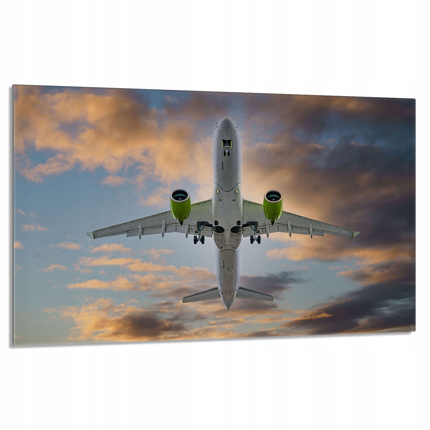 Skleněná ochranná deska na sporák 80x52 Letadlo do kuchyně