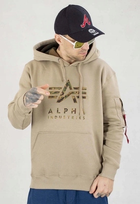 Mikina Alpha Industries S Kapucí Camo Tpu 146337 béžová